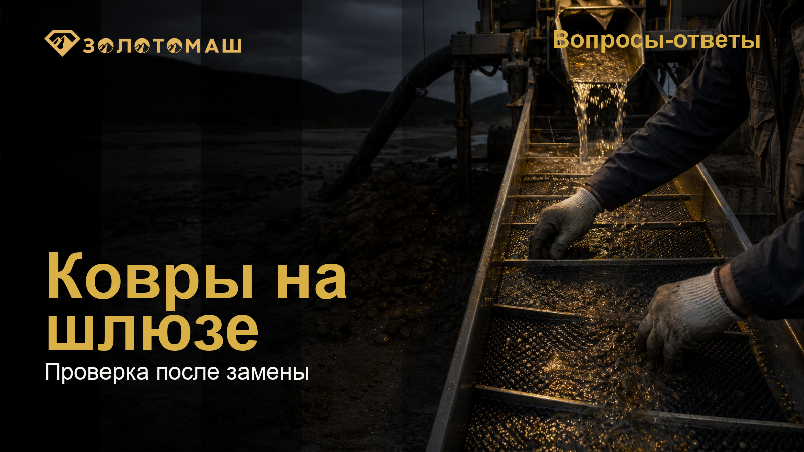 Проверка шлюзовых ковров на промывочном приборе после замены Проверка шлюзовых ковров на промывочном приборе после замены