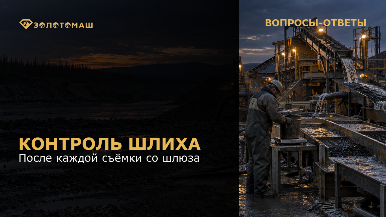 Контроль массы шлихового концентрата после съёмки со шлюза