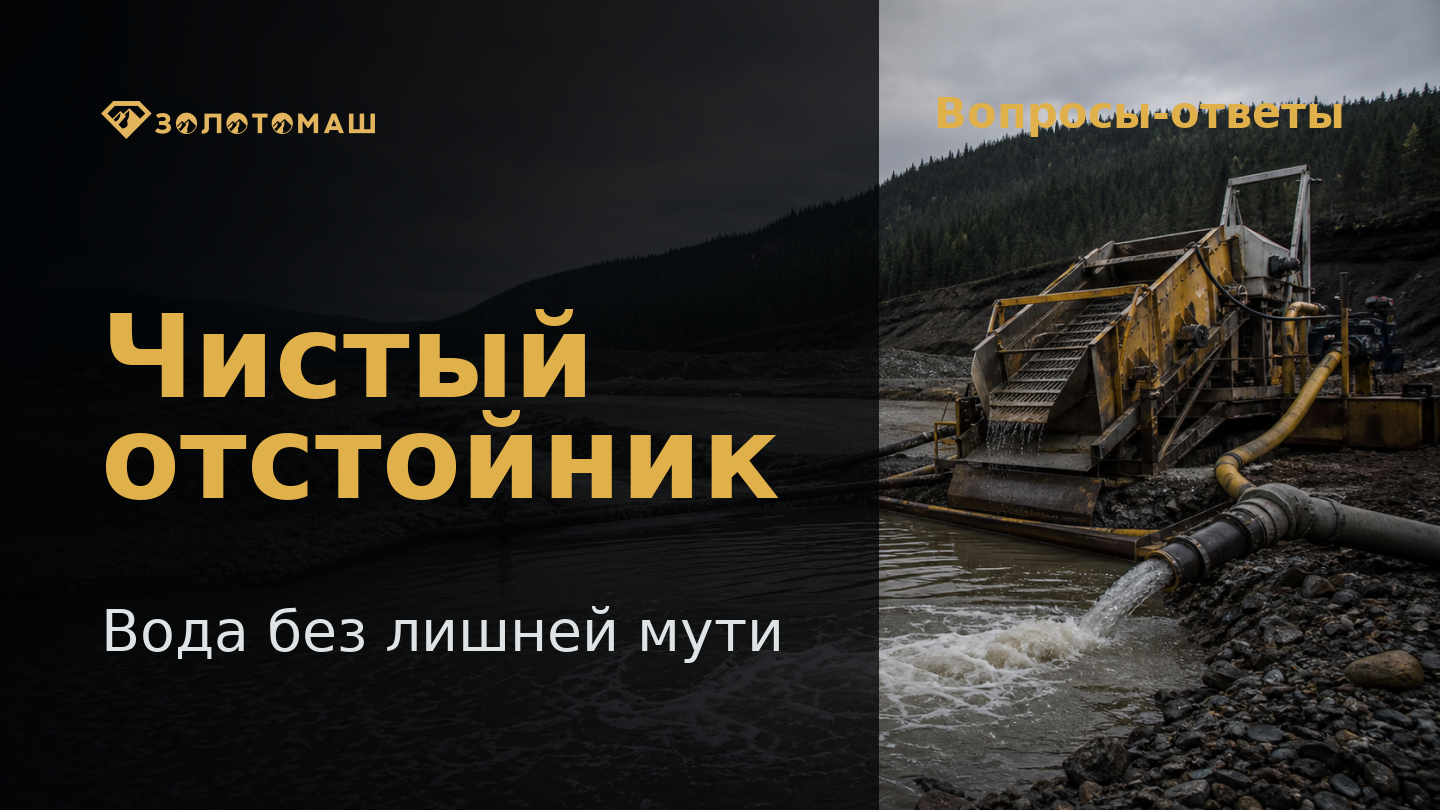 Очистка отстойника на участке россыпной промывки Очистка отстойника на участке россыпной промывки