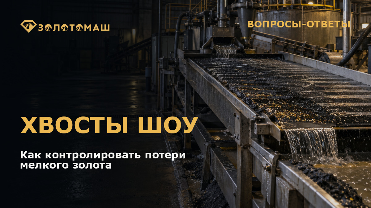 Контроль хвостов ШОУ на потери мелкого золота