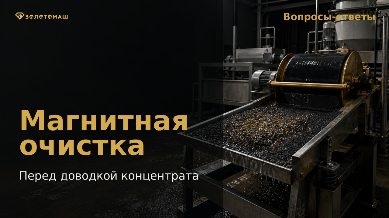 Магнитная очистка шлихового концентрата перед доводкой