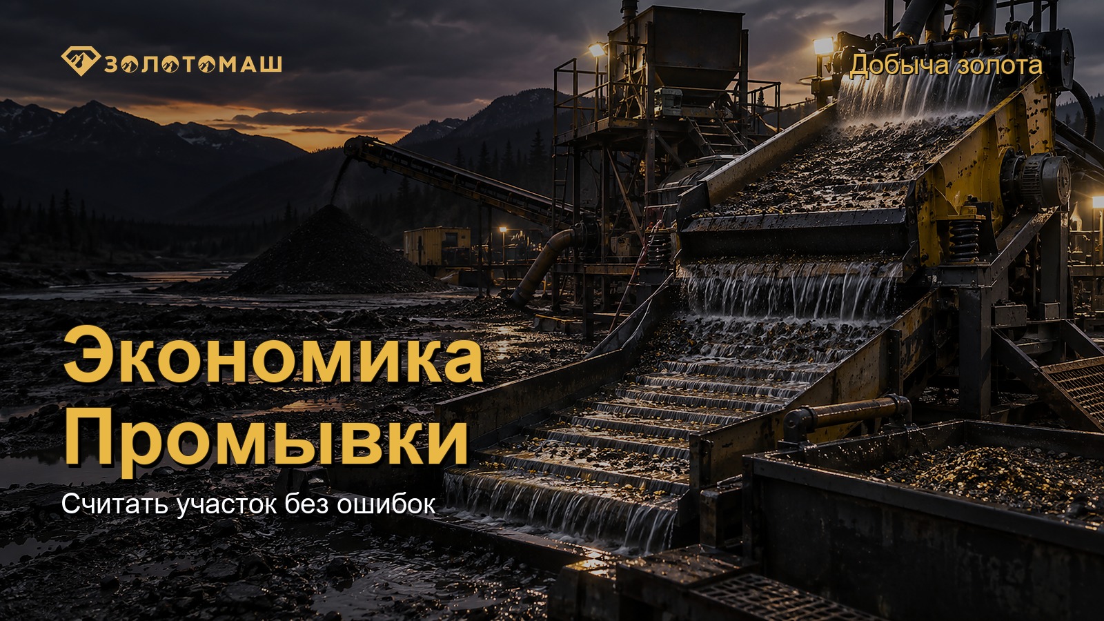 Промывочная линия на россыпном участке: расчет производительности и потерь Промывочная линия на россыпном участке: расчет производительности и потерь