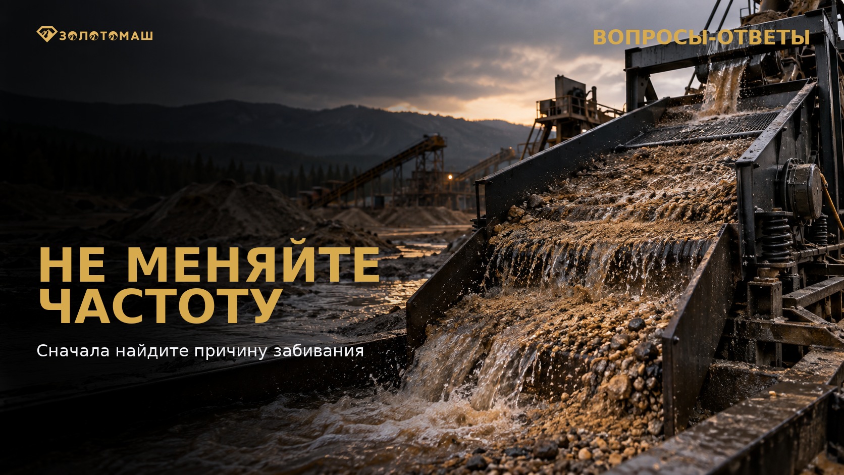 Виброгрохот на промывочном участке с подачей песков и водой Виброгрохот на промывочном участке с подачей песков и водой