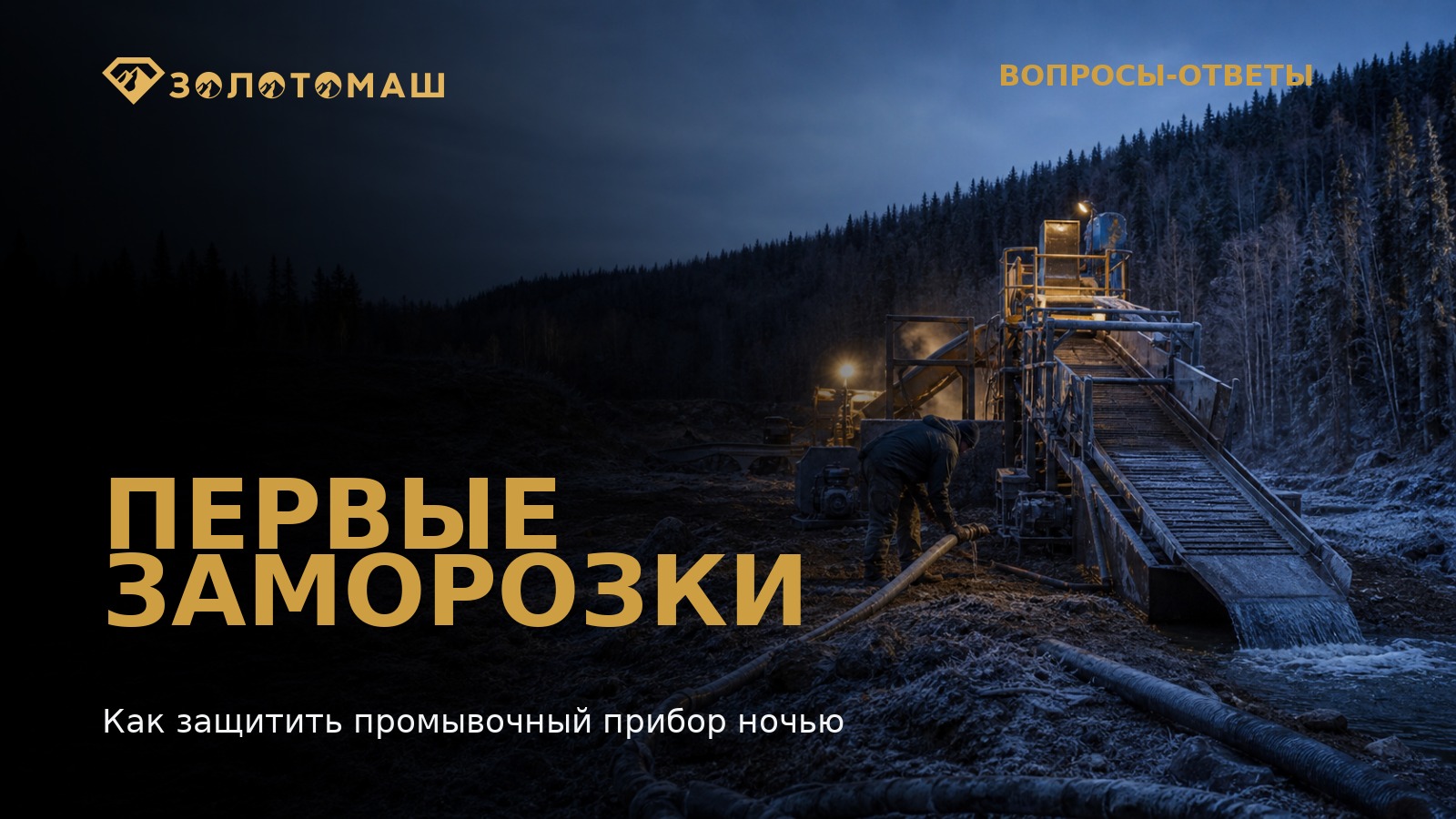 Промывочный комплекс при первых ночных заморозках Подготовка промывочного комплекса к работе после ночных заморозков