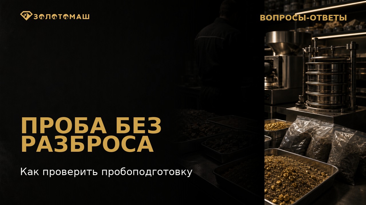 Подготовка контрольной пробы золотоносных песков в лаборатории