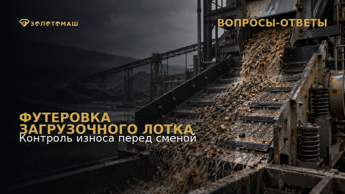 Футеровка загрузочного лотка виброгрохота на промывочном участке