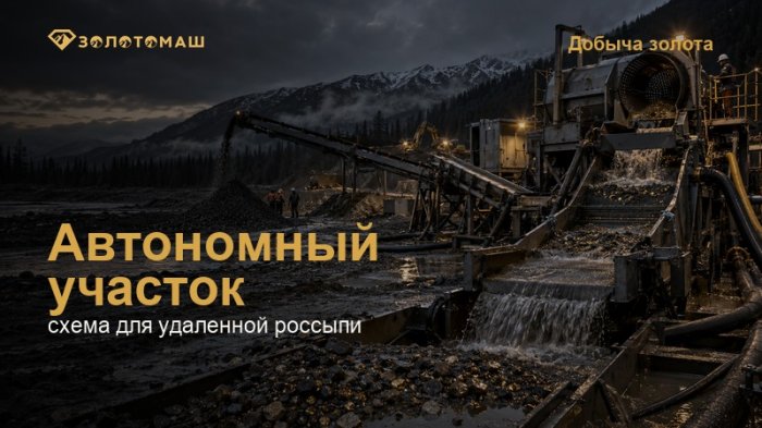 Автономный промывочный участок на удаленной россыпи