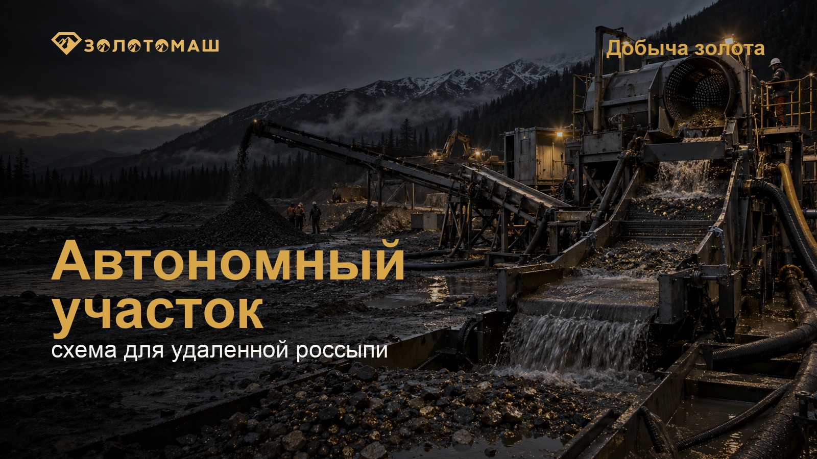 Автономный промывочный участок на удаленной россыпи Автономный промывочный участок на удаленной россыпи