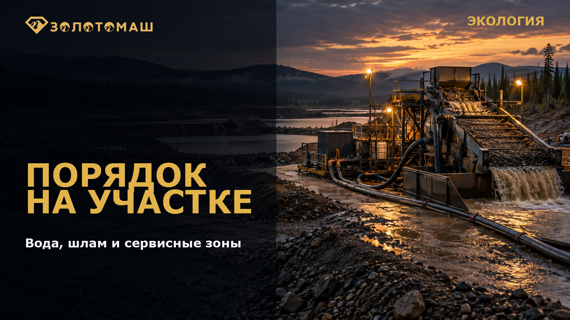 Экологическая дисциплина промывочного участка Промывочный комплекс, вода и отстойные зоны на золотоносном участке