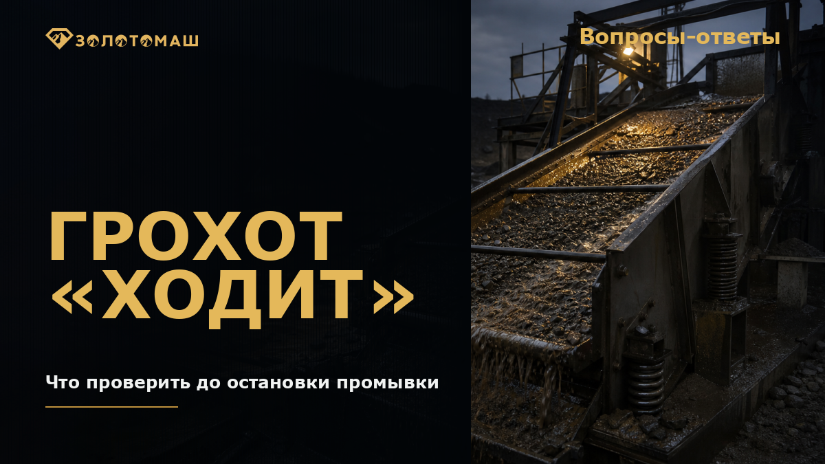 Виброгрохот на промывочном участке