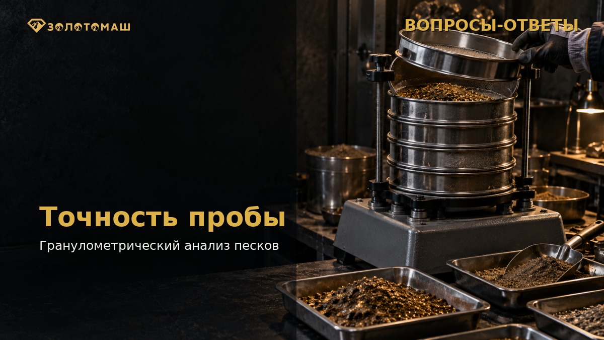 Гранулометрический анализ технологической пробы песков на лабораторном грохоте